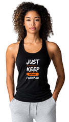 Classic Female Racer Back Tank Top - 'Keep Moving Forward'