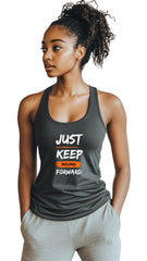 Classic Female Racer Back Tank Top - 'Keep Moving Forward'