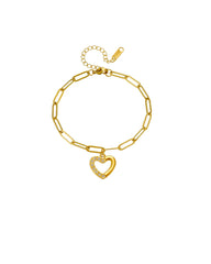 FEMALE STAINLESS STEEL HEART BRACELET