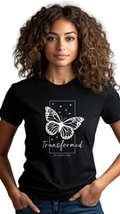 Female Tailored Round Neck T-Shirt – "Transformed by God's Love"