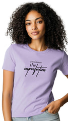 Female Tailored Round Neck T-Shirt – "Embrace the Imperfection"