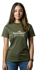 Female Tailored Round Neck T-Shirt - 'Remember Your Why'