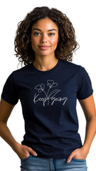 Female Tailored Round Neck T-Shirt – "Keep Going"