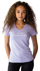 Female Tailored V-Neck T-Shirt - 'Appreciate Everything'