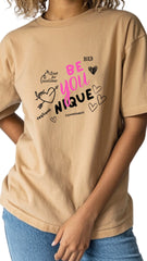 Female Oversized Streetwear Tee - 'BeYouNique'