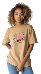 Female Oversized Streetwear Tee - 'BeYouNique'