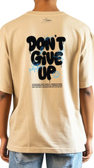 Male Oversized Streetwear Tee - 'Don't Give Up'