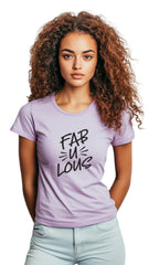 Female Tailored Round Neck T-Shirt - 'Fabulous'
