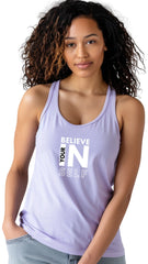 Classic Female Racer Back Tank Top - 'Believe in Yourself'