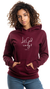 Maroon Hoodie - Let God Carry It