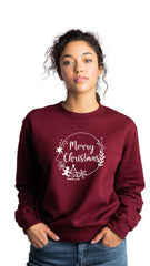 Crewneck Sweater - 'Merry Christmas Circle'