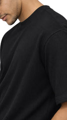 Plain Rippled Textured Tee