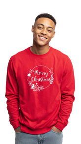 Crewneck Sweater - 'Merry Christmas Circle'