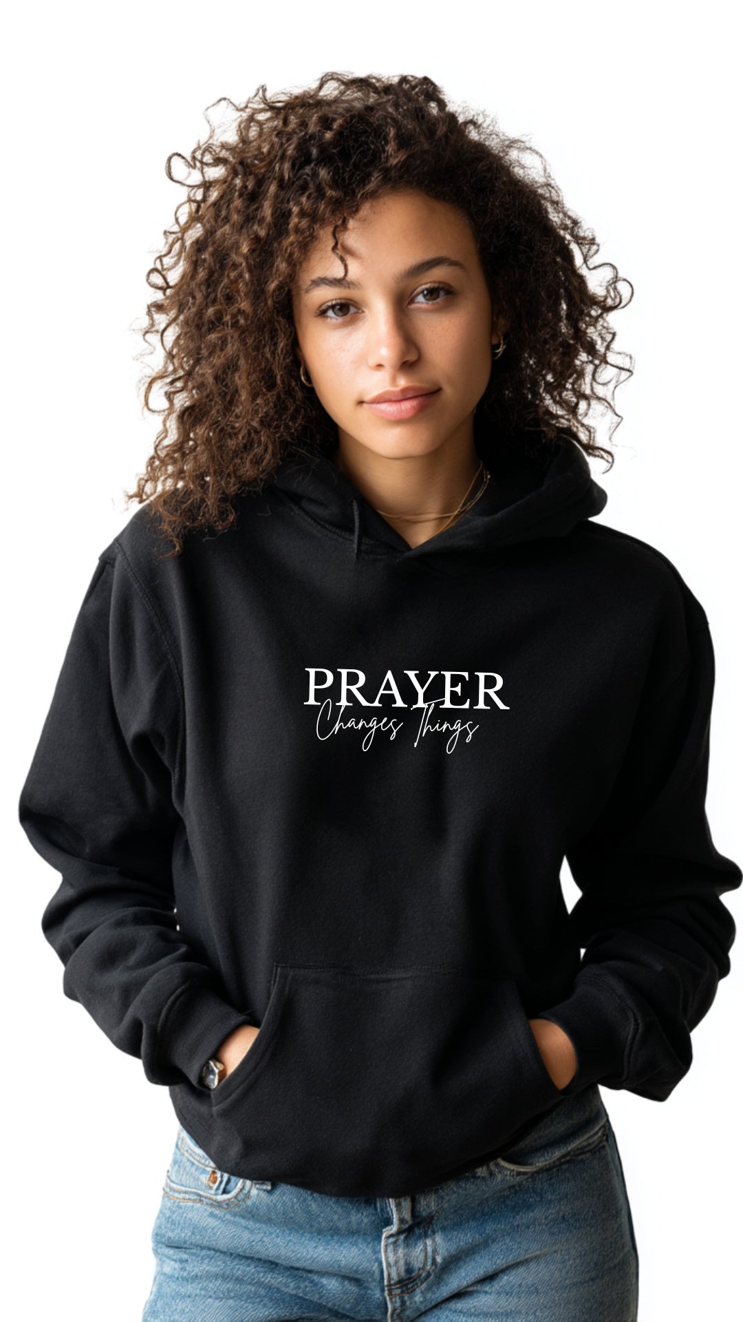 Forest Green Hoodie - Prayer Changes Things