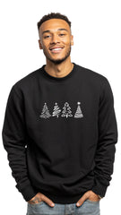 Crewneck Sweater - 'Classic 4 Christmas Trees'