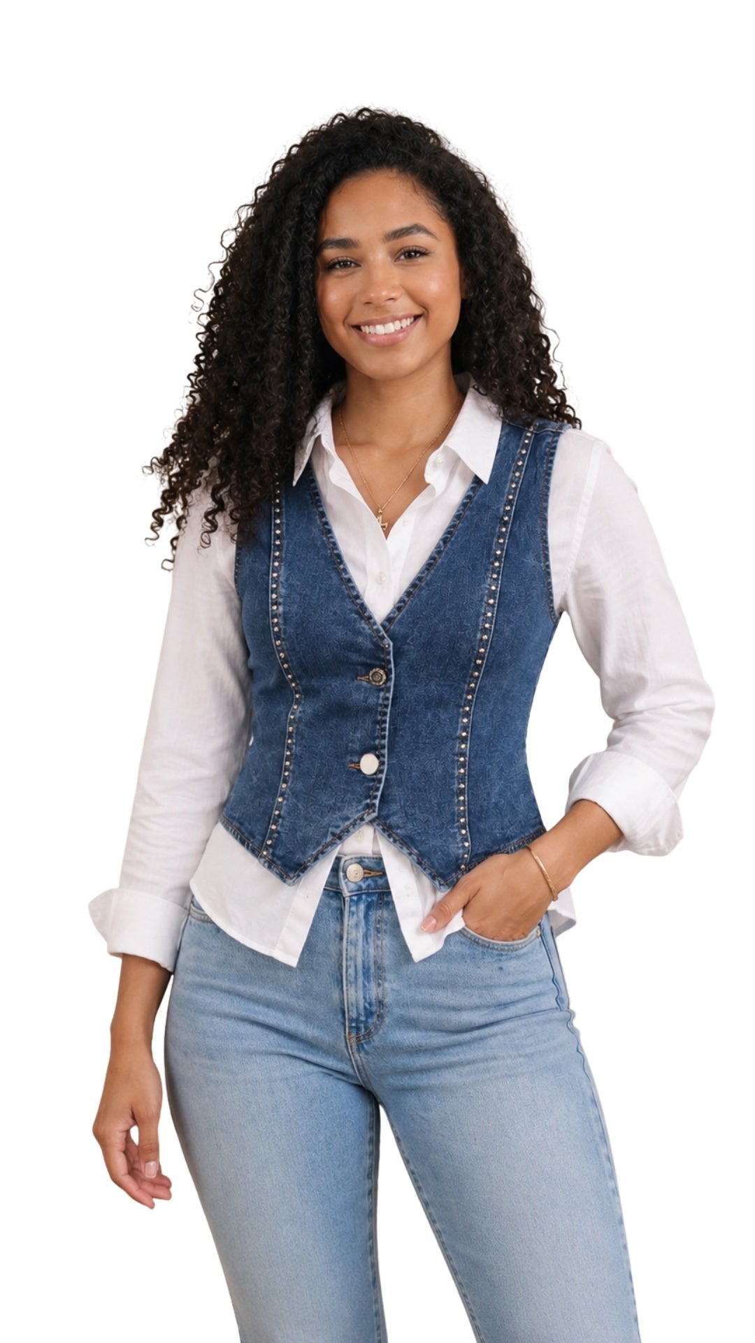 Blue Chic Denim Waistcoat