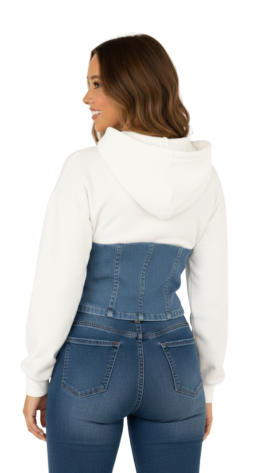 Two-Tone Denim Hoodie Secondary image