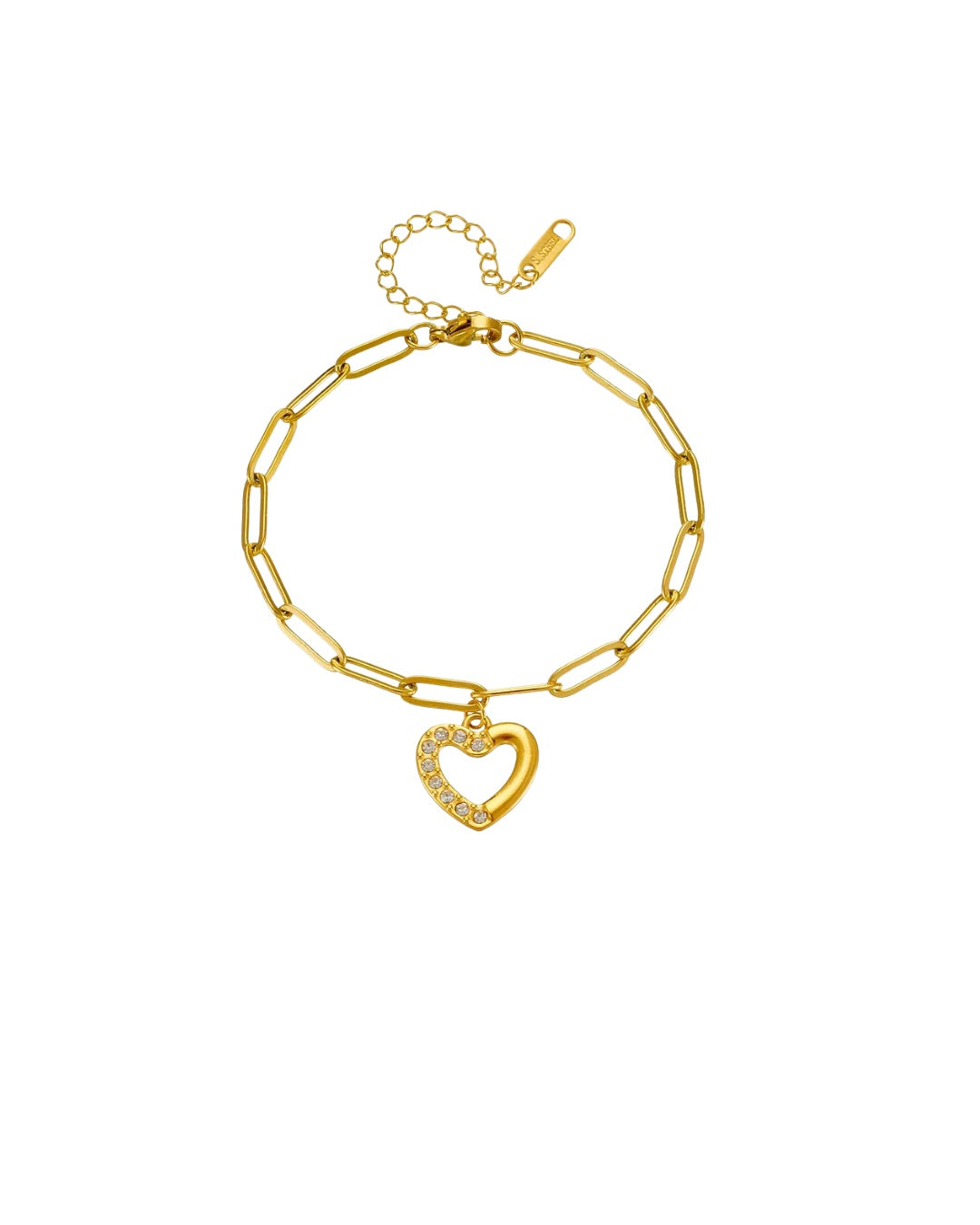 FEMALE STAINLESS STEEL HEART BRACELET Main image