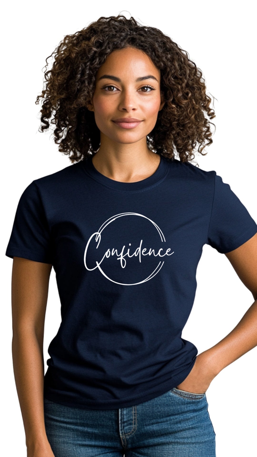 Female Tailored Round Neck T-Shirt – "Confidence" Main image