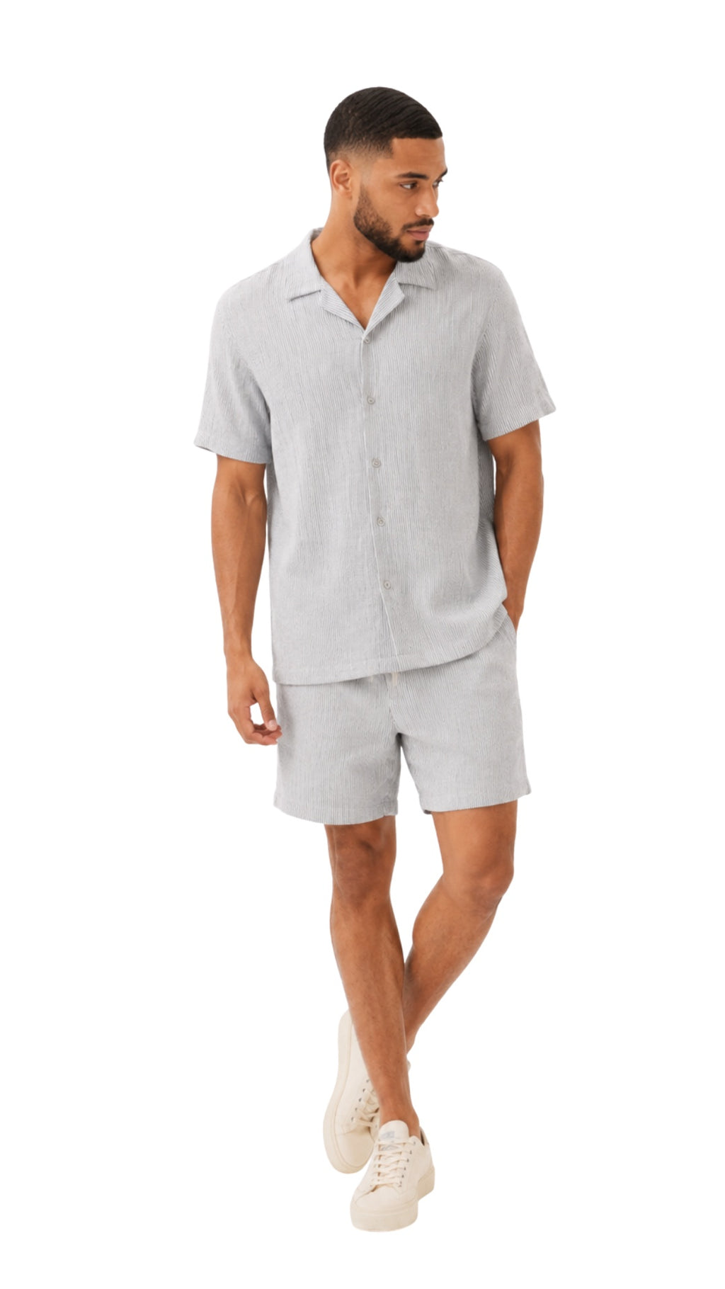 The Stripe Linen Set