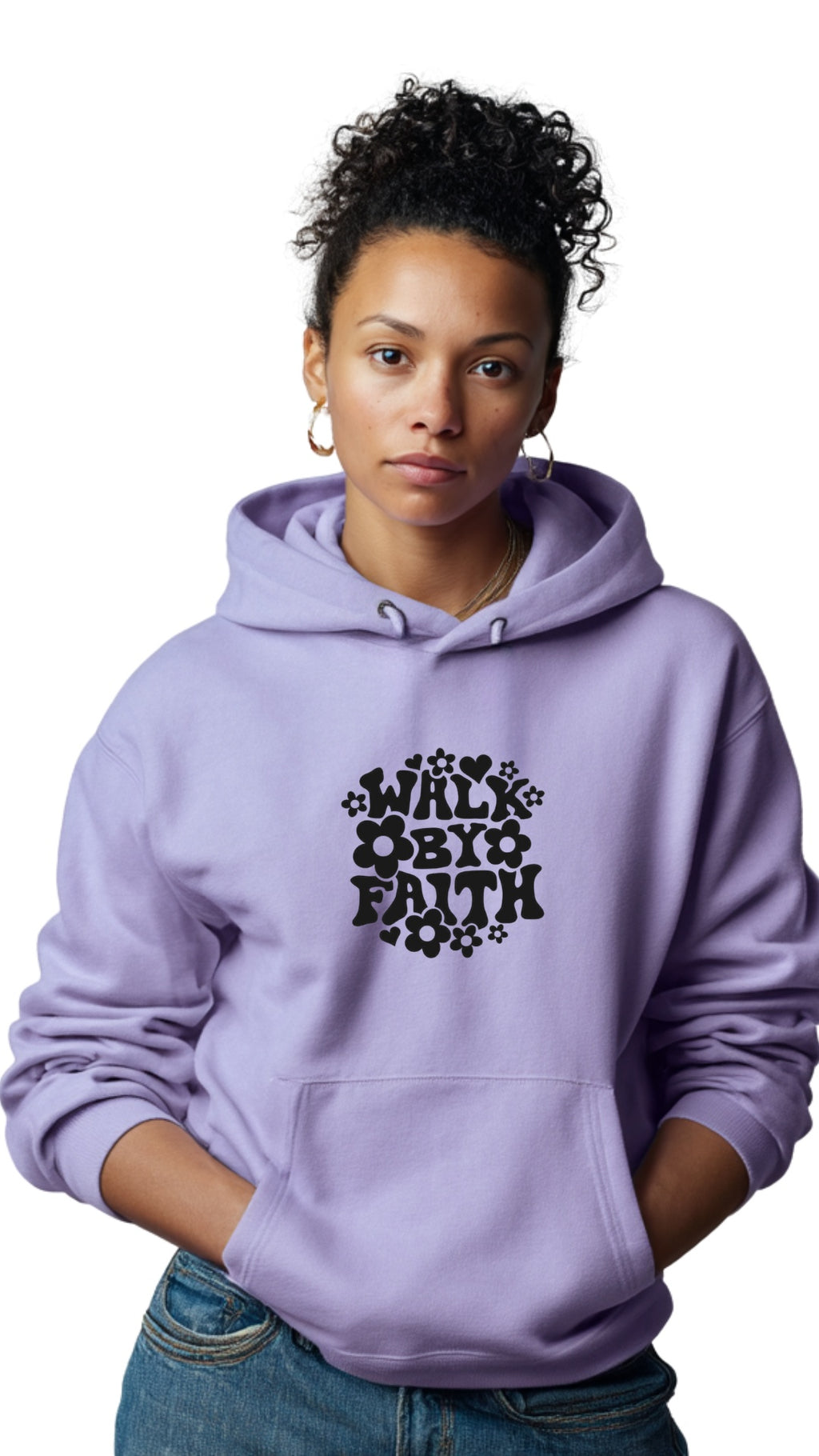 Light Pink Hoodie - Walk by Faith