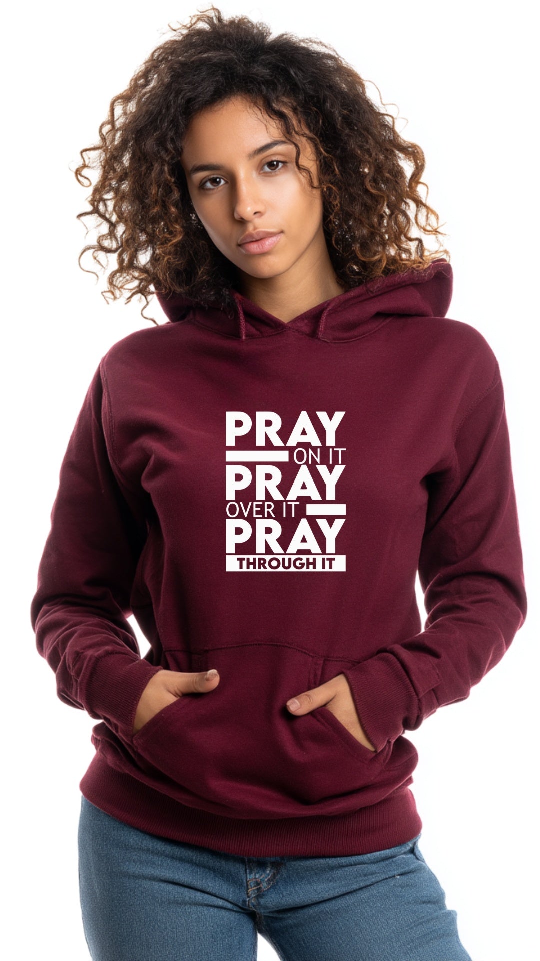 Old Gold Hoodie - Pray On it