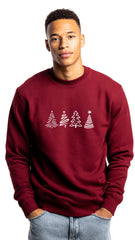 Crewneck Sweater - 'Classic 4 Christmas Trees'