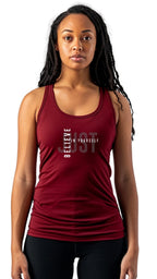 Classic Female Racer Back Tank Top - 'Just believe in yourself'