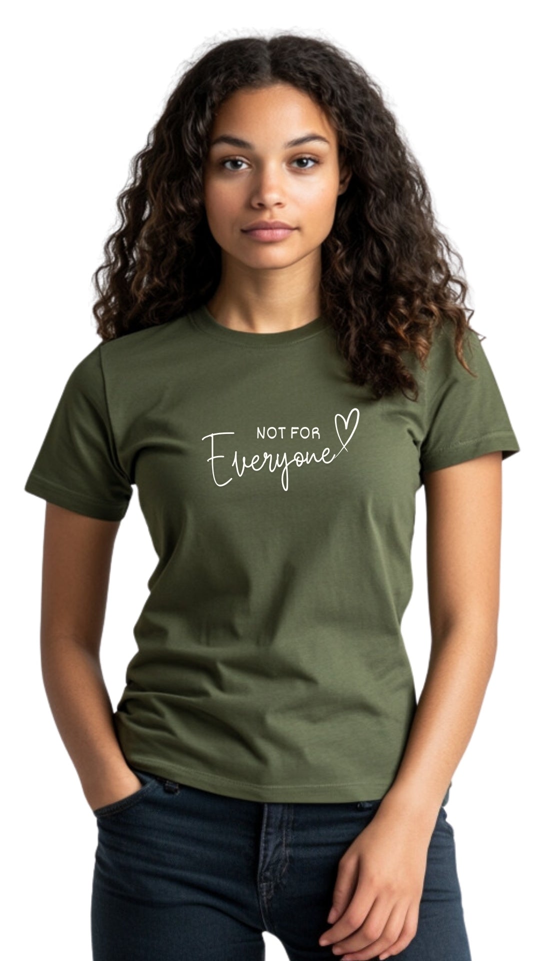 Female Tailored Round Neck T-Shirt - 'Not for everyone' Secondary image