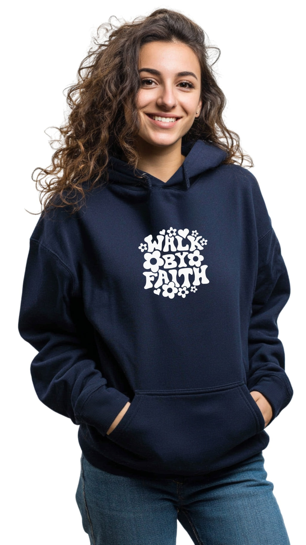 Light Pink Hoodie - Walk by Faith
