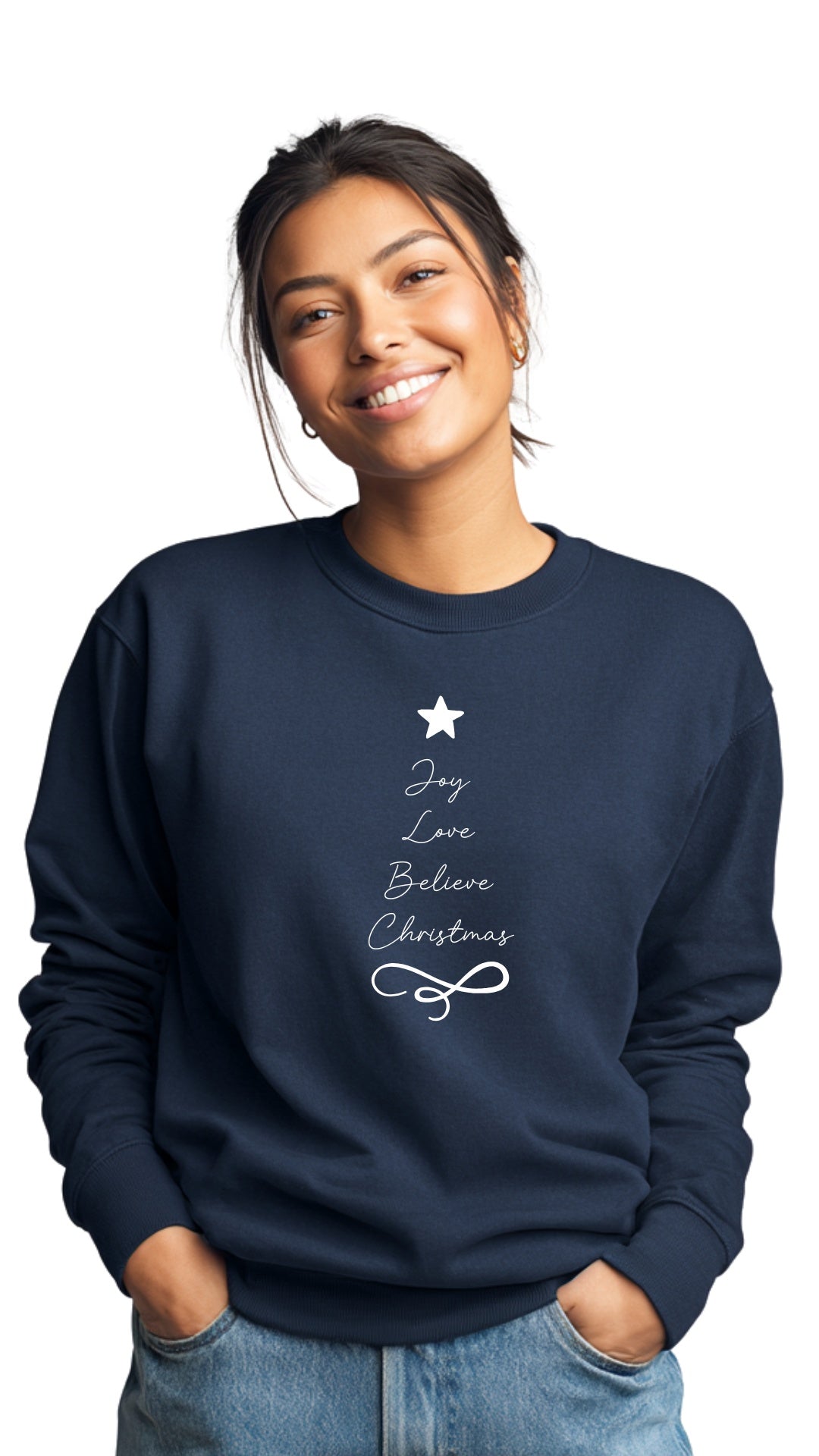 Crewneck Sweater - 'Joy Love Believe Christmas'