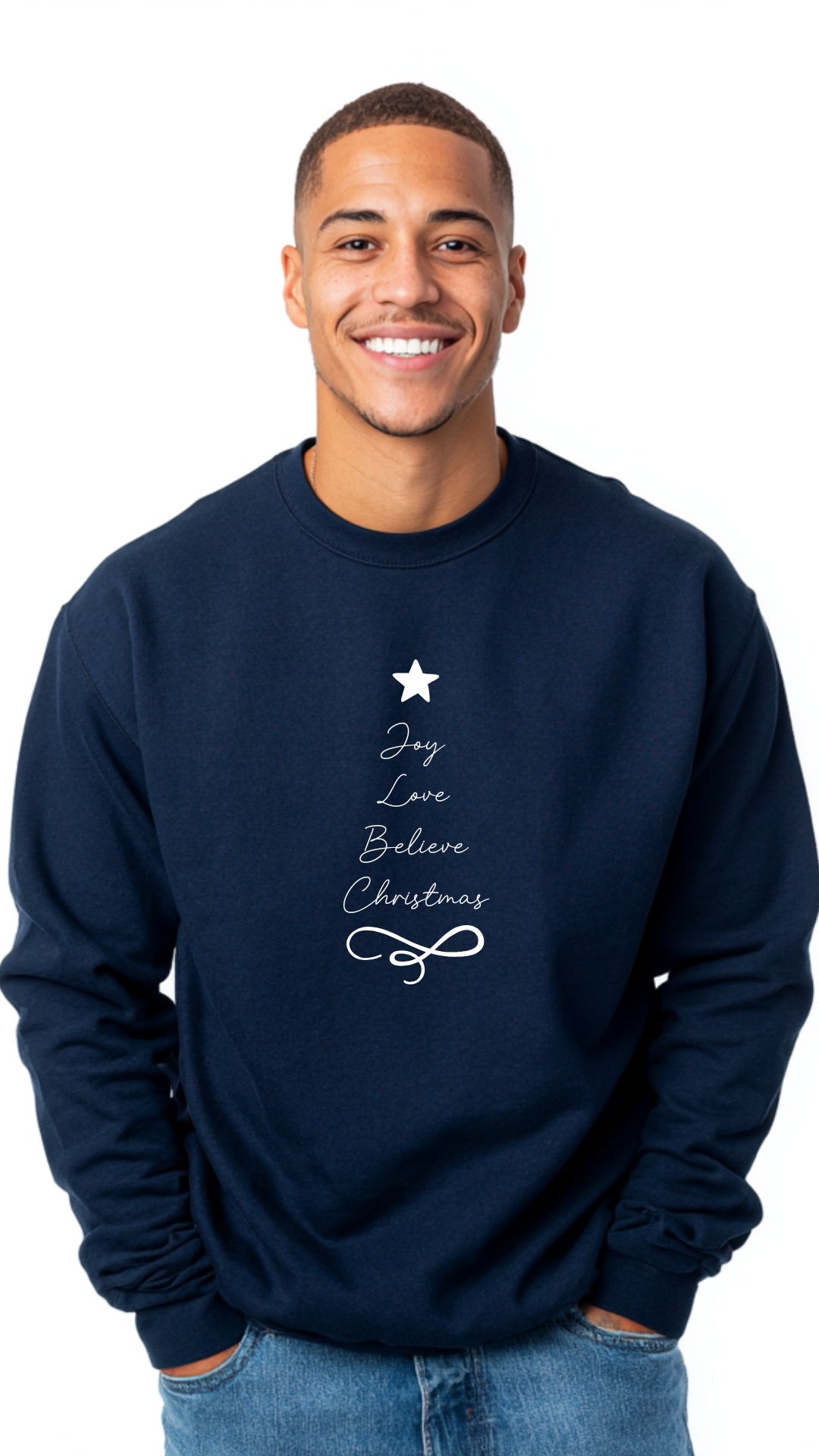 Crewneck Sweater - 'Joy Love Believe Christmas'