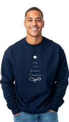 Crewneck Sweater - 'Joy Love Believe Christmas'