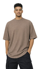 Plain Rippled Textured Tee