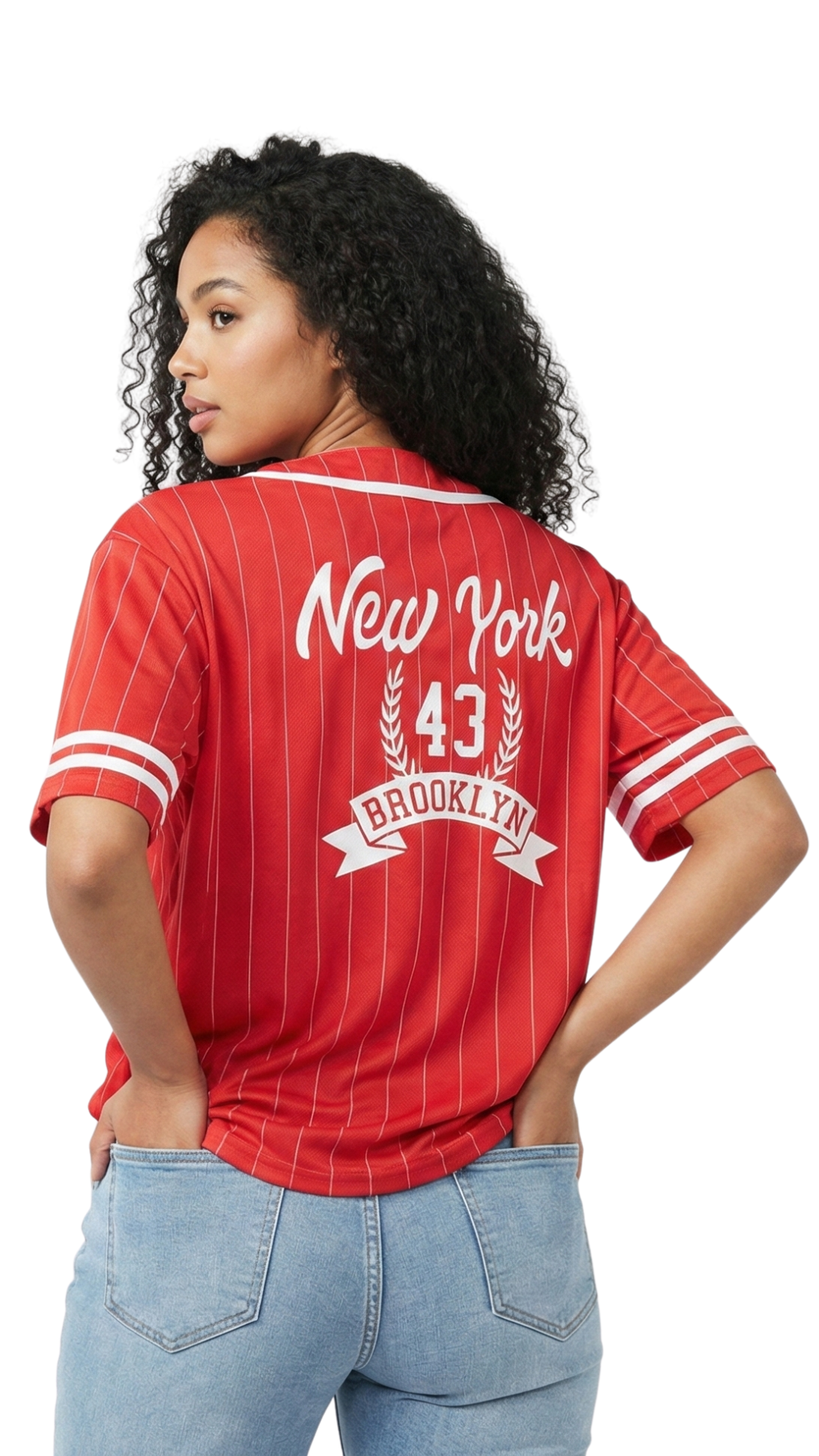 Women’s New York Varsity Pinstripe Shirt (Button-Up) Secondary image