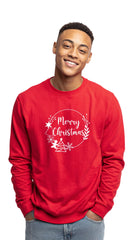Crewneck Sweater - 'Merry Christmas Circle'