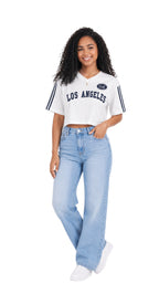 V Neck Varsity Crop Top